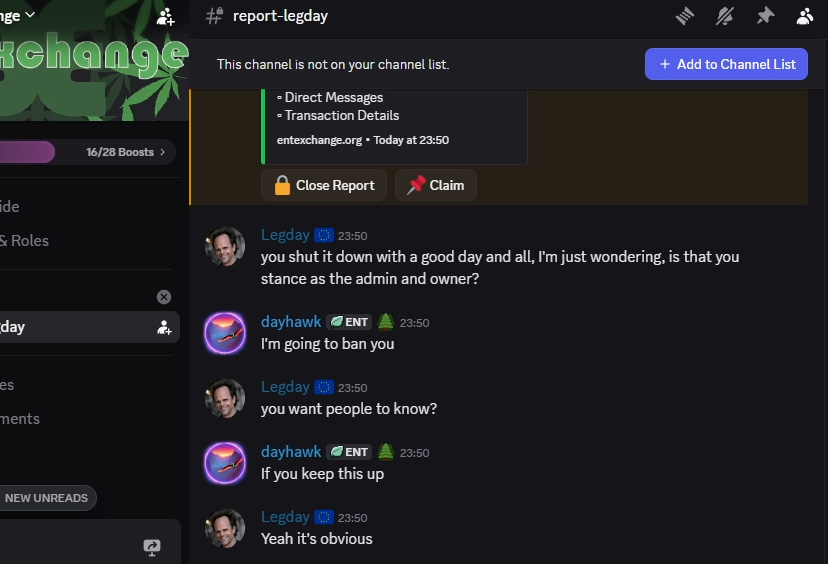 Evidence of reporting